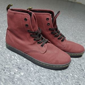 Dr. Martens Slim Burgundy High Top Shoes